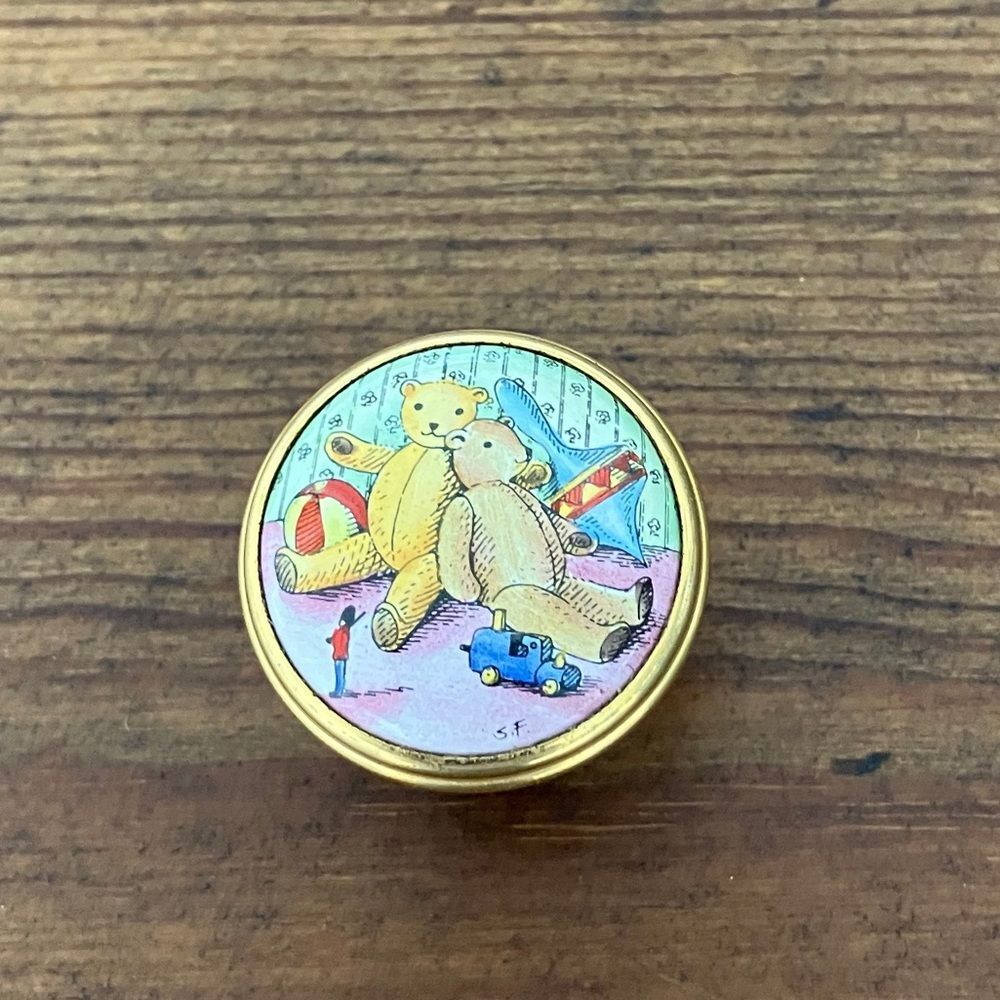 Halycon Days Bear Enamel Trinket Box